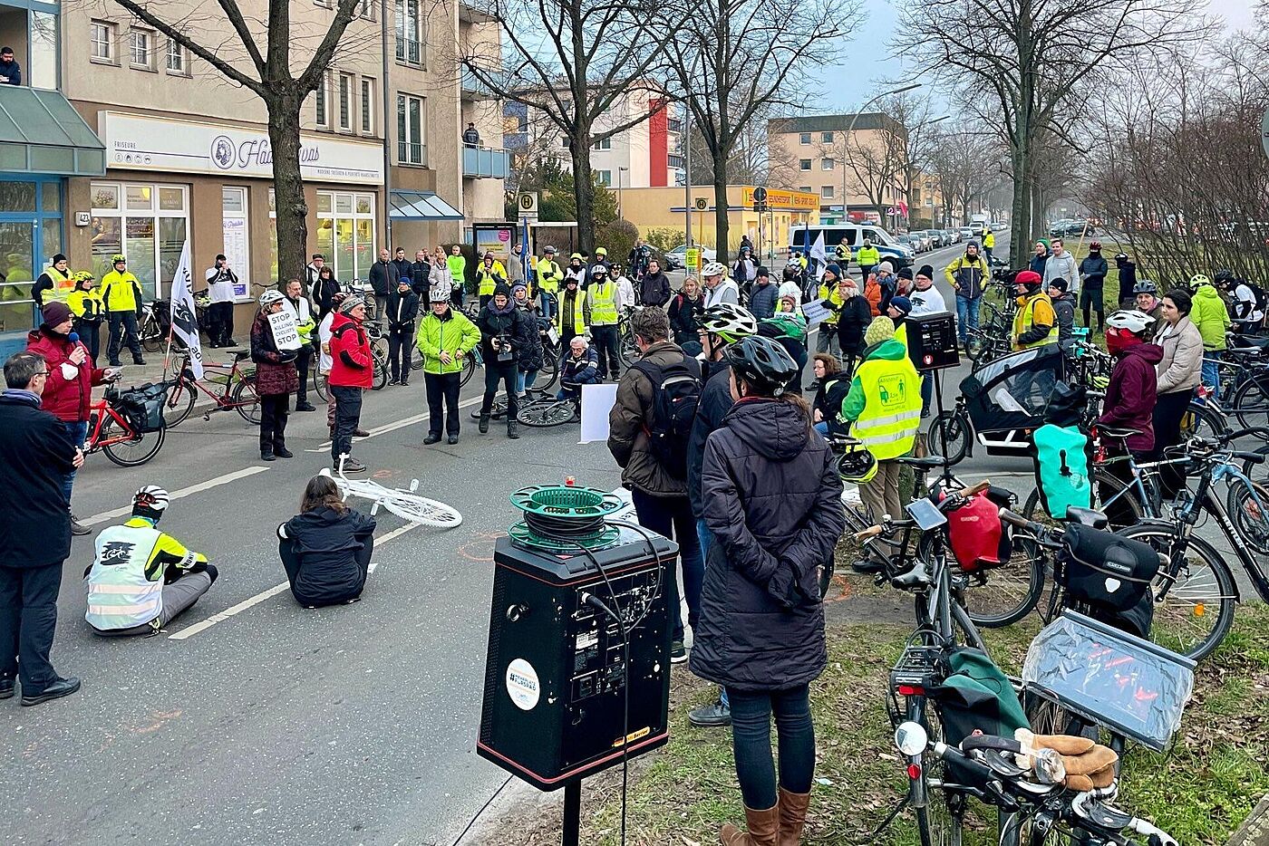 Mahnwache für getötete Radfahrerin in Lichtenrade