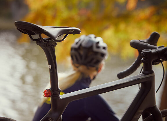 Der Sattel ist ein entscheidender Kontaktpunkt zwischen Mensch und Fahrrad. Der Sattel ist ein entscheidender Kontaktpunkt zwischen Mensch und Fahrrad.
