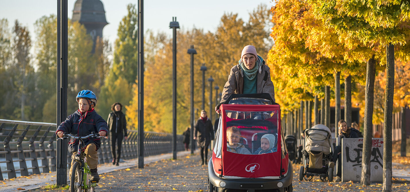 Fahrradfahren in der Stadt