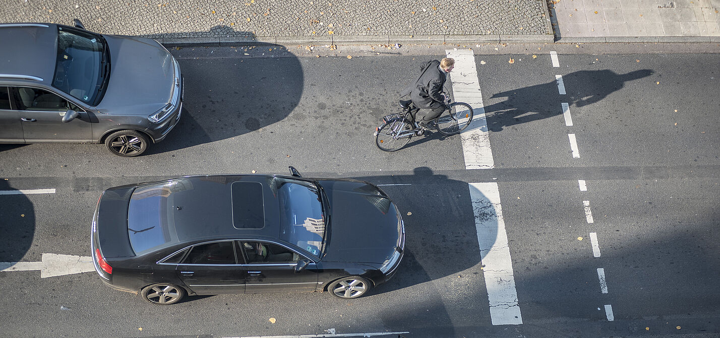 Radfahren in der Stadt, Ampelstart von oben