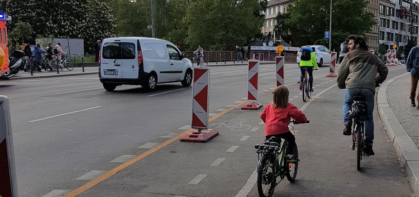 Pop-up-Bike-Lanes in Berlin-Kreuzberg