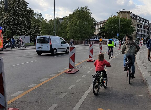 Pop-up-Bike-Lanes in Berlin-Kreuzberg